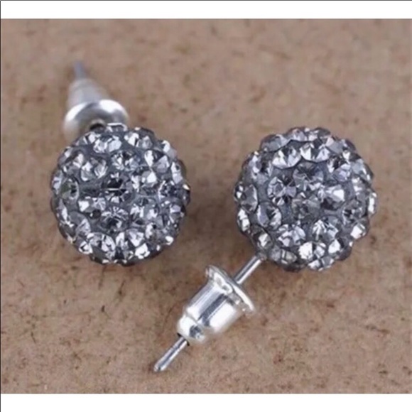 💖 Disco Ball Silver Earrings NEW - Picture 4 of 6